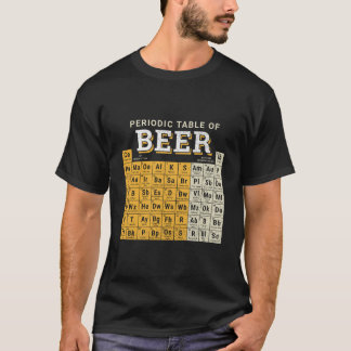 Camiseta Tabla Periódica De Esbozo De Cervezas