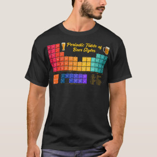 Camiseta Tabla periódica de estilos de cerveza Sí Ciencia