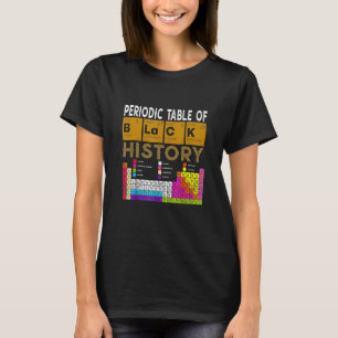 Camiseta Tabla Periódica De Historia Negra Impresionante Co