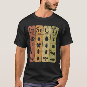 Camiseta Tabla Periódica de Insectos Elementos Entomólogo R