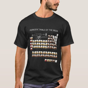 Camiseta Tabla periódica de la cerveza divertida química de