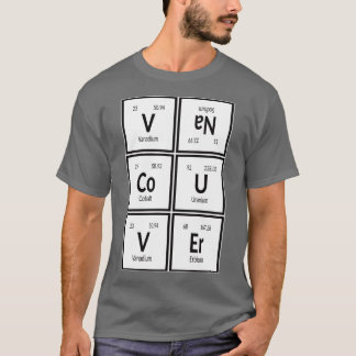Camiseta Tabla periódica de la ciudad de Vancouver 1