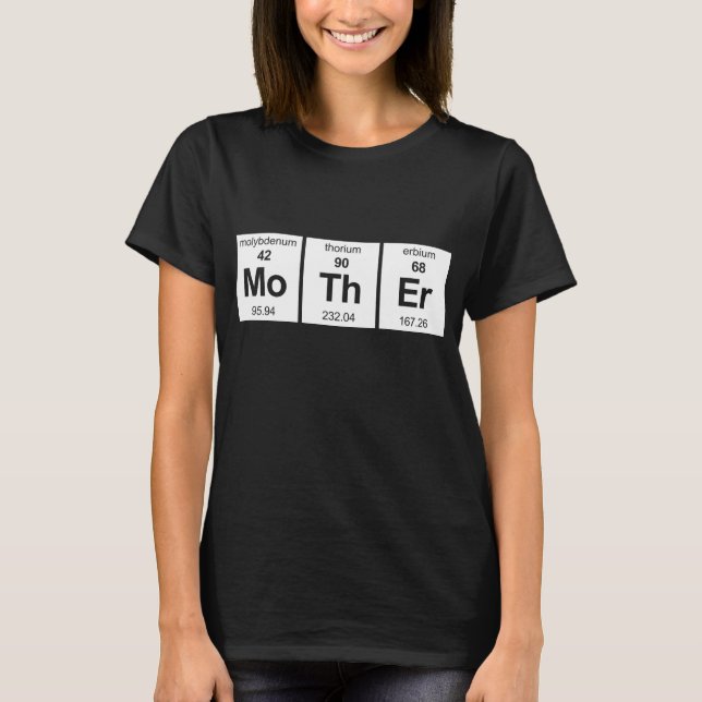 Camiseta Tabla periódica de la madre (Anverso)