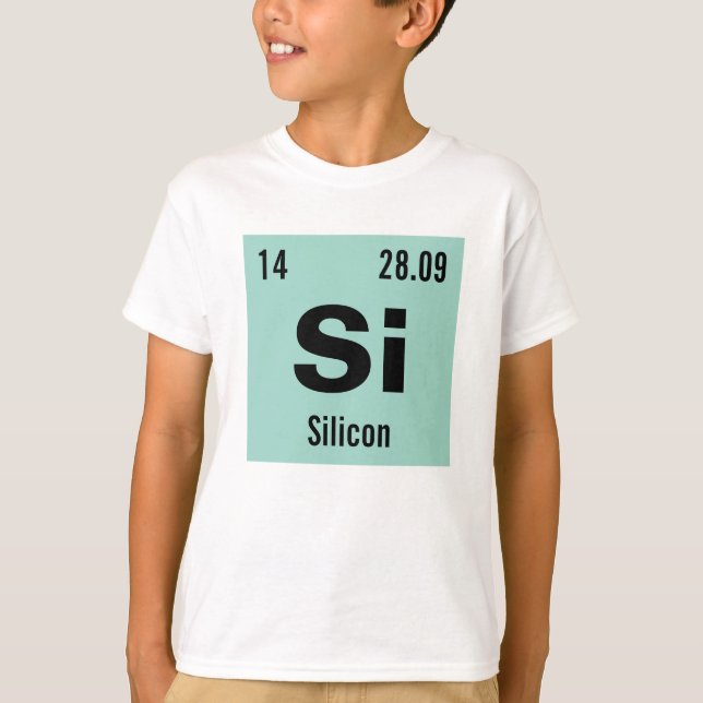 Camiseta Tabla periódica de la plantilla Elementos (Anverso)