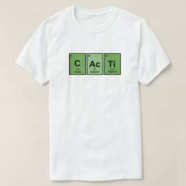 Camiseta Tabla periódica de los cactus verdes de elementos