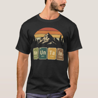 Camiseta Tabla periódica de montaña juego de palabras retro