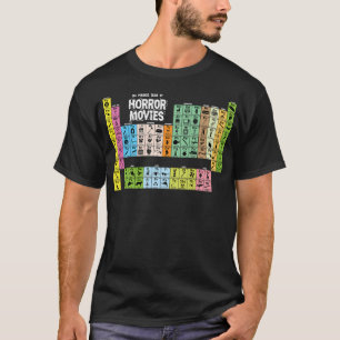 Camiseta Tabla periódica de películas de terror
