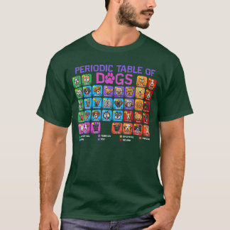 Camiseta Tabla periódica de Perros Mascotas Cachorros Cienc