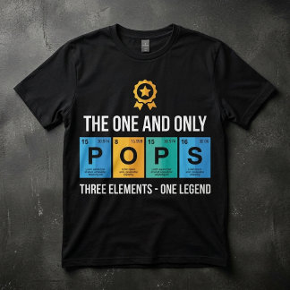Camiseta Tabla periódica de POPS Día del Padre Abuelo Papá 
