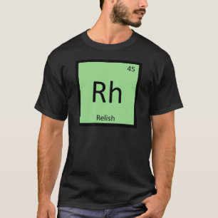 Camiseta Tabla periódica de química de condimento de relish