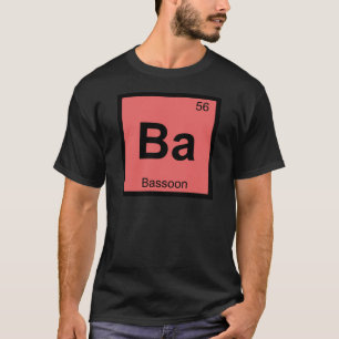 Camiseta Tabla periódica de química de música de fagot Ba