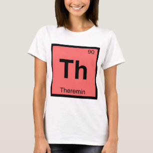 Camiseta Tabla periódica de química de música de Theremin