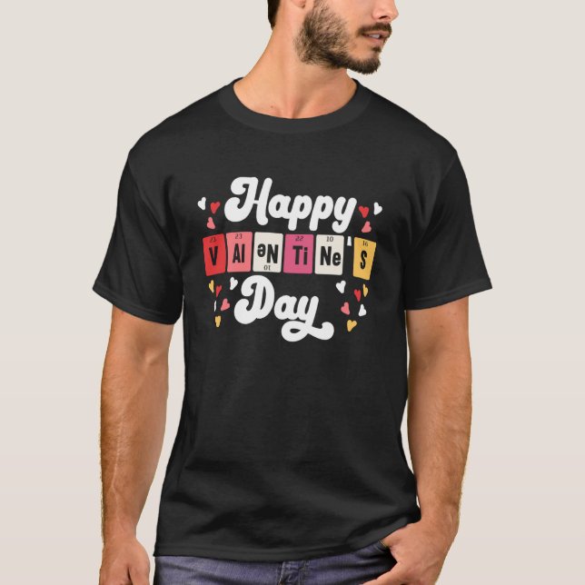 Camiseta Tabla periódica de química del Día del Corazón día (Anverso)