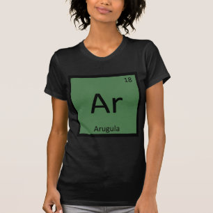 Camiseta Tabla periódica de química vegetal Ar - Arugula