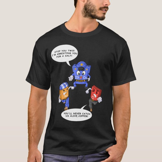 Camiseta Tabla periódica de sal y cobre (Anverso)