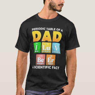 Camiseta Tabla Periódica De Un Papa I Luv Beer Un Fa Cientí