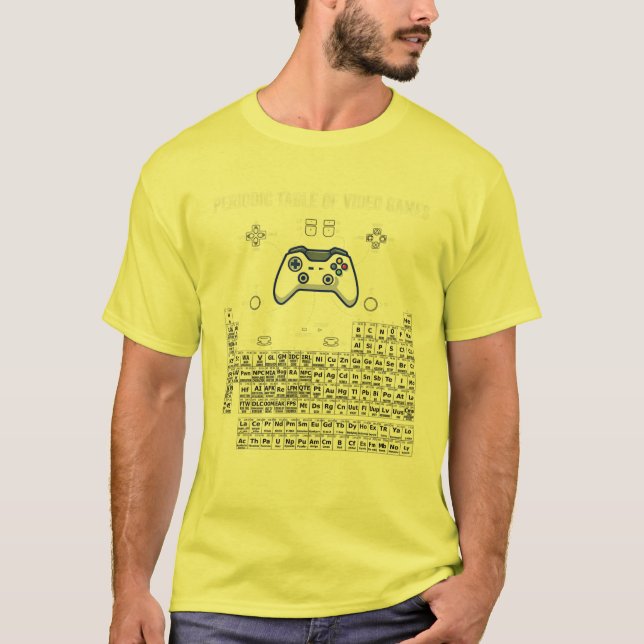 Camiseta Tabla Periódica De Videojuegos Guay Gamers Element (Anverso)