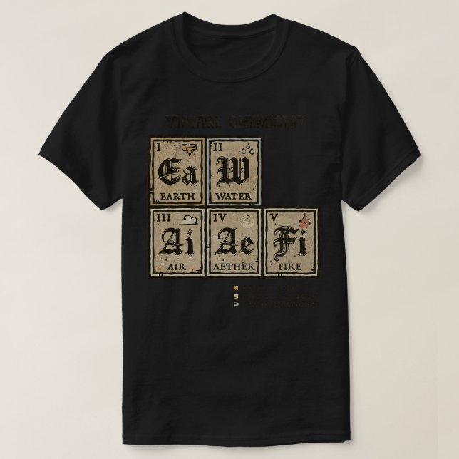 Camiseta Tabla periódica de Ye Olde (Diseño del anverso)