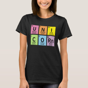 Camiseta Tabla periódica del arco iris divertido del