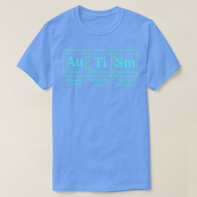 Camiseta tabla periódica del mes de concienciación sobre au (Diseño del anverso)