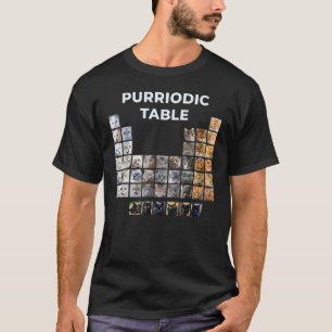 Camiseta Tabla periódica divertida de química de gatos con