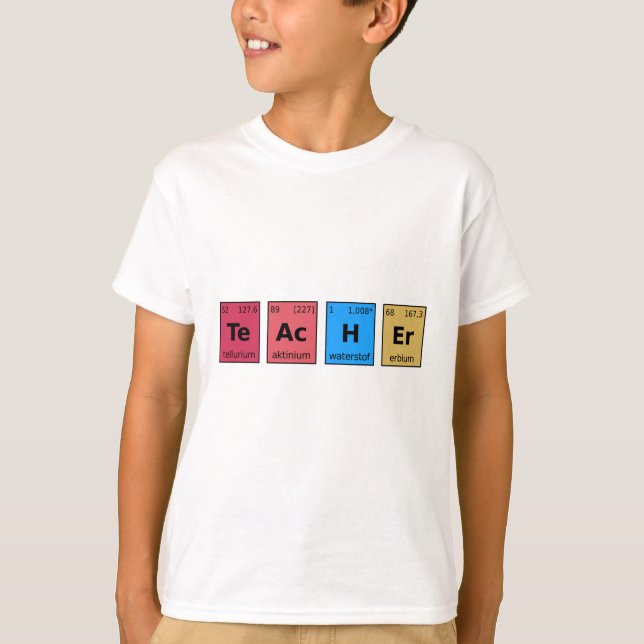 Camiseta Tabla periódica docente (Anverso)