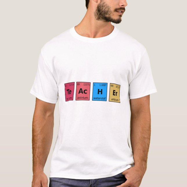 Camiseta Tabla periódica docente (Anverso)