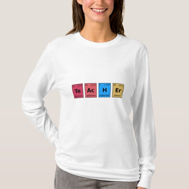 Camiseta Tabla periódica docente (Anverso)