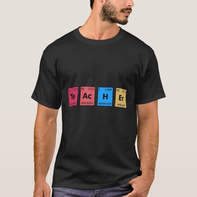 Camiseta Tabla periódica docente (Anverso)