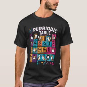 Camiseta Tabla Periódica Gato de Ciencia Lindo Química -