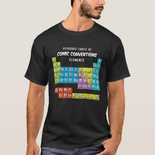 Camiseta Tabla Periódica Geek De La Convención De Libros De
