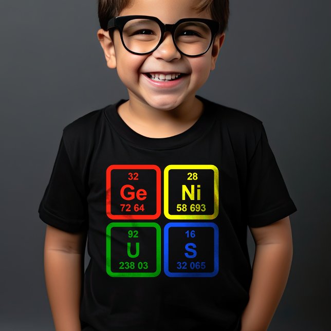 Camiseta Tabla Periódica Genius De Elementos Ciencia (Subido por el creador)
