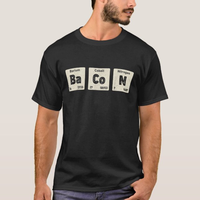 Camiseta Tabla Periódica Graciosa De Química De Ciencia Bac (Anverso)