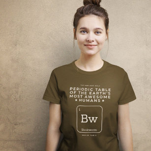 Camiseta Tabla periódica inteligente de gusanos de bibliote