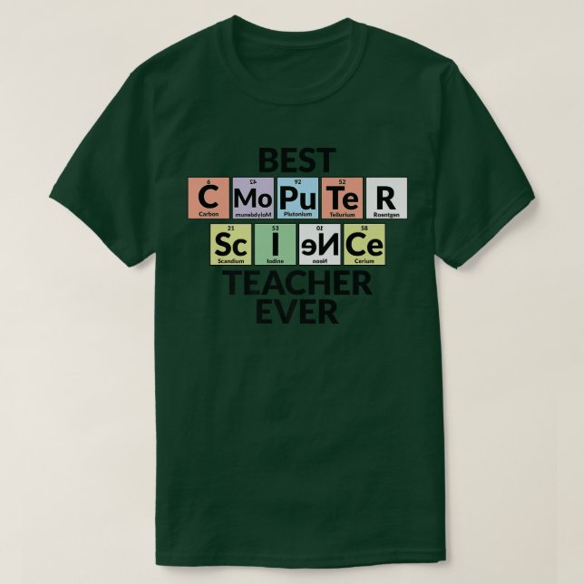 Camiseta Tabla periódica - Mejor profesor de ciencias de la (Diseño del anverso)
