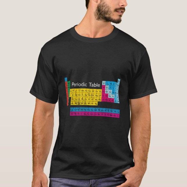 Camiseta Tabla Periódica Retro De Elementos Hoodie (Anverso)