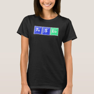 Camiseta Tabla Periódica Tesla Vehículos Eléctricos Ev 3 Y