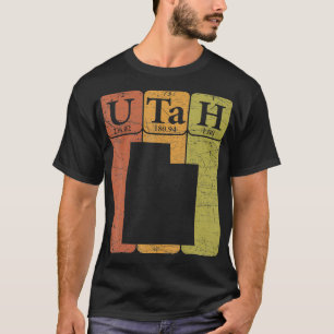 Camiseta Tabla Periódica Utah Elementos Estado Del Mapa De