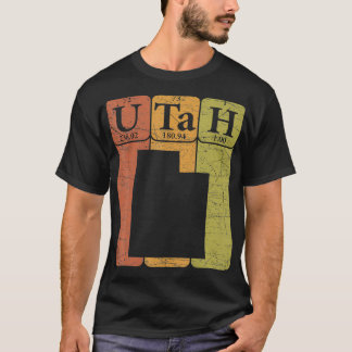 Camiseta Tabla Periódica Utah Elementos Estado Del Mapa De 