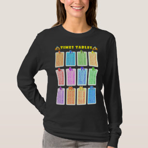 Camiseta Tablas De Multiplicación De Matemáticas Aprendiend