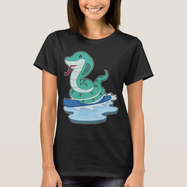 Camiseta Tablas de nieve serpiente deportes de invierno (Anverso)