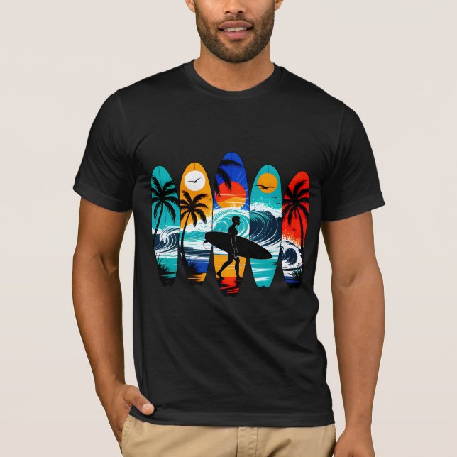 Camiseta Tablas de surf (Anverso)