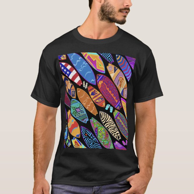 Camiseta Tablas de surf de la costa de California (Anverso)