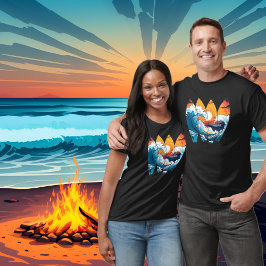 Camiseta Tablas de surf de olas de surf