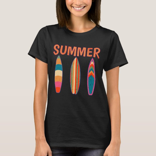 Camiseta Tablas de surf de verano (Anverso)