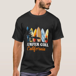 Camiseta Tablas de surf en la playa de California en verano