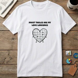 Camiseta Tablas Dinámicas Mi Lenguaje del Amor Pasión por l