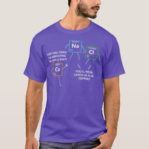 Camiseta Tablas Periódicas de Sal y Cobre Pun Chemister de