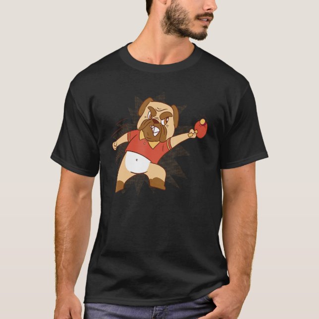 Camiseta Table Tennis Dog Pong Design Pingpong Outfit Dog P (Anverso)