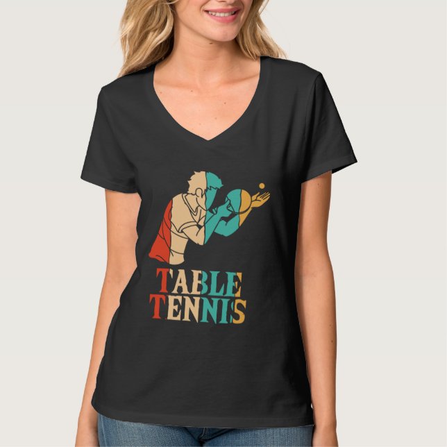 Camiseta Table Tennis Table Tennis Paddles Balls Profi Ping (Anverso)